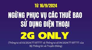 Từ 16/9, ngừng phục vụ các thuê bao sử dụng điện thoại 2G Only